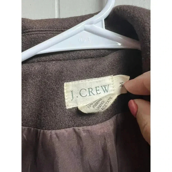 J.Crew Women's Brown Wool Blend Zip Up Jacket Medium - Picture 4 of 9